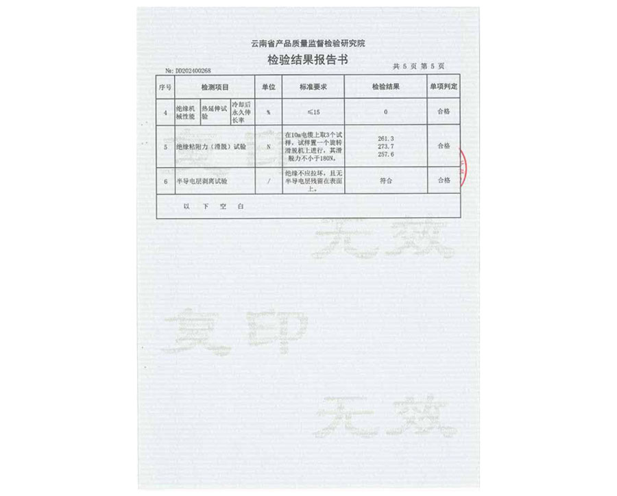檢驗結果報告書