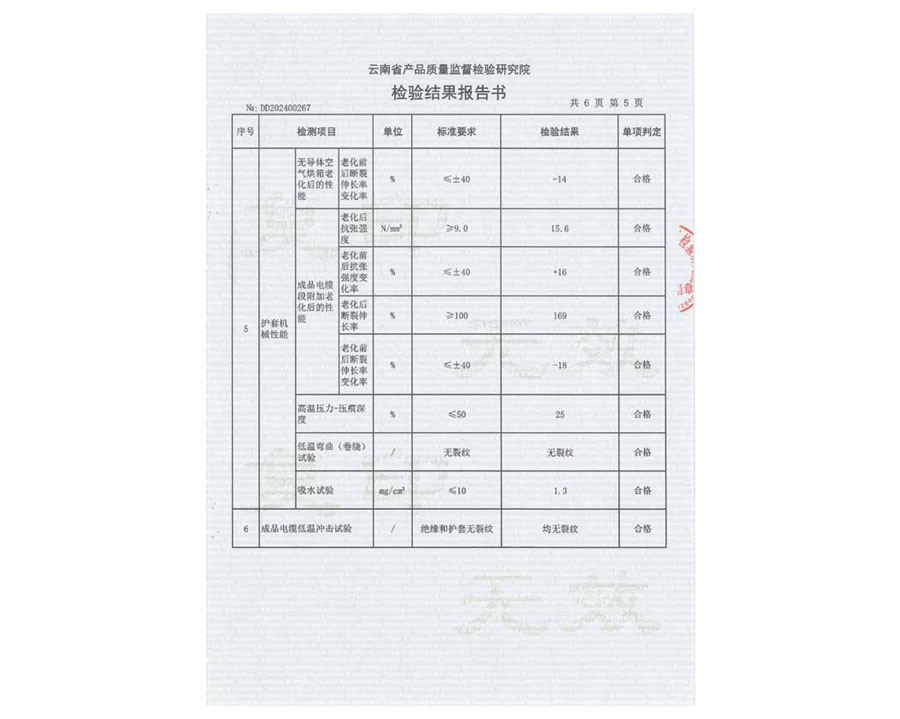 檢驗結果報告書