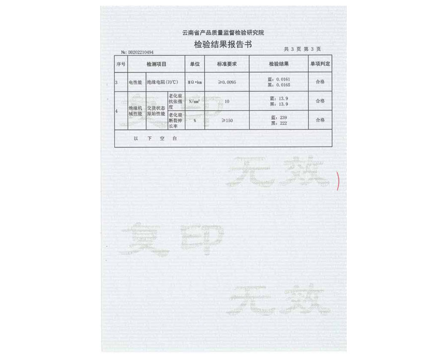 檢驗結果報告書