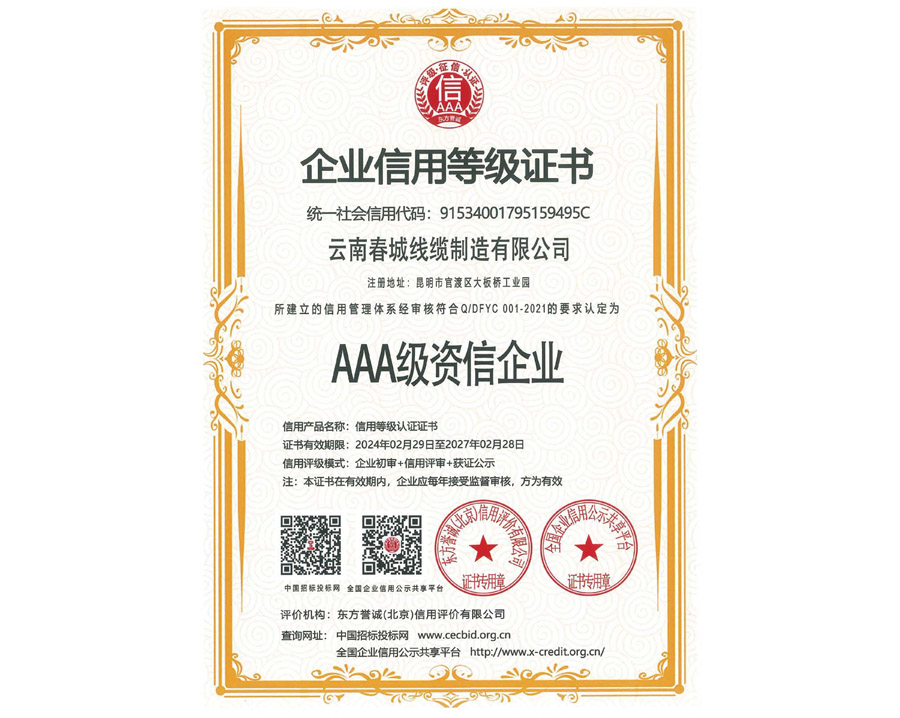 AAA級資信企業