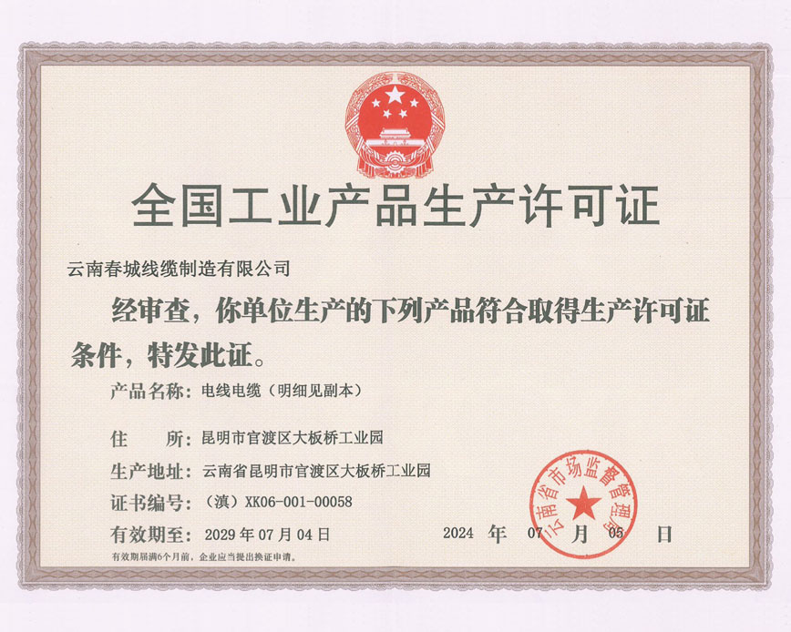 全國工業(yè)產品生產許可證